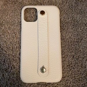 iPhone 11 cream leather case